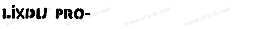 Lixdu Pro字体转换